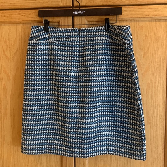 Talbots Houndstooth Wool Blend Lined Short Pencil Skirt Size 14 P - Picture 3 of 11